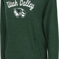 Colosseum Women's Utah Valley Wolverines Green Pullover Hoodie