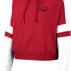 Colosseum Women's Arkansas Razorbacks Crimson Paris Pullover Hoodie