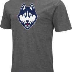 Colosseum Men's UConn Huskies Grey Dual Blend T-Shirt