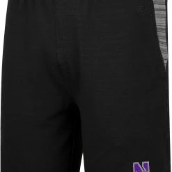 Colosseum Men's Northwestern Wildcats Black Thunder Fleece Shorts
