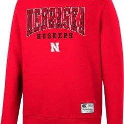 Colosseum Men's Nebraska Cornhuskers Scarlet Scholarship Pullover Sweatshirt