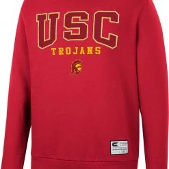Colosseum Men's USC Trojans Cardinal Scholarship Pullover Sweatshirt