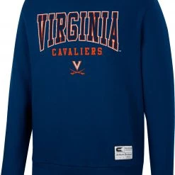 Colosseum Men's Virginia Cavaliers Blue Scholarship Pullover Sweatshirt
