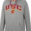 Colosseum Men's USC Trojans Grey Baller Pullover Hoodie