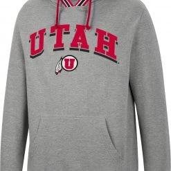 Colosseum Men's Utah Utes Grey Baller Pullover Hoodie