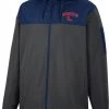Colosseum Men's Ole Miss Rebels Grey Hooded Windbreaker