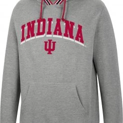 Colosseum Men's Indiana Hoosiers Grey Baller Pullover Hoodie