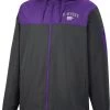 Colosseum Men's Kansas State Wildcats Grey Hooded Windbreaker