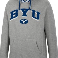 Colosseum Men's BYU Cougars Grey Baller Pullover Hoodie