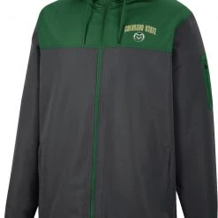 Colosseum Men's Colorado State Rams Grey Hooded Windbreaker