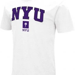 Colosseum Men's NYU Violets White Dual Blend T-Shirt