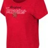 Colosseum Women's Maryland Terrapins Red Curved Hem T-Shirt