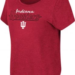 Colosseum Women's Indiana Hoosiers Crimson Curved Hem T-Shirt