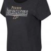 Colosseum Women's Purdue Boilermakers Black Curved Hem T-Shirt