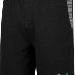 Colosseum Men's Miami Hurricanes Black Thunder Fleece Shorts