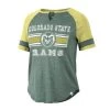 Colosseum Women's Colorado State Rams Green Raglan T-Shirt