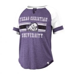 Colosseum Women's TCU Horned Frogs Purple Raglan T-Shirt