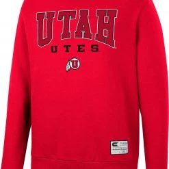 Colosseum Men's Utah Utes Crimson Scholarship Pullover Sweatshirt