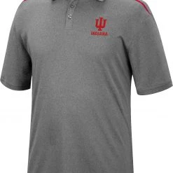 Colosseum Men's Indiana Hoosiers Gray Polo