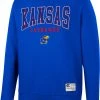 Colosseum Men's Kansas Jayhawks Blue Scholarship Pullover Sweatshirt