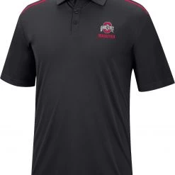 Colosseum Men's Ohio State Buckeyes Black Promo Polo