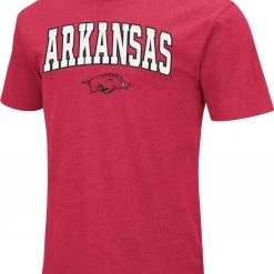 Colosseum Men's Arkansas Razorbacks Cardinal Dual Blend T-Shirt