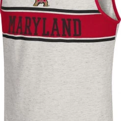 Colosseum Men's Maryland Terrapins White Skateboard Tank Top