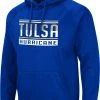 Colosseum Men's Tulsa Golden Hurricane Blue Pullover Hoodie
