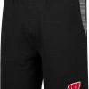 Colosseum Men's Wisconsin Badgers Black Thunder Fleece Shorts