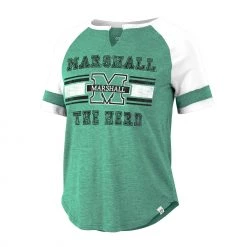 Colosseum Women's Marshall Thundering Herd Green Raglan T-Shirt