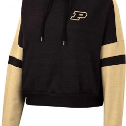 Colosseum Women's Purdue Boilermakers Black Paris Pullover Hoodie